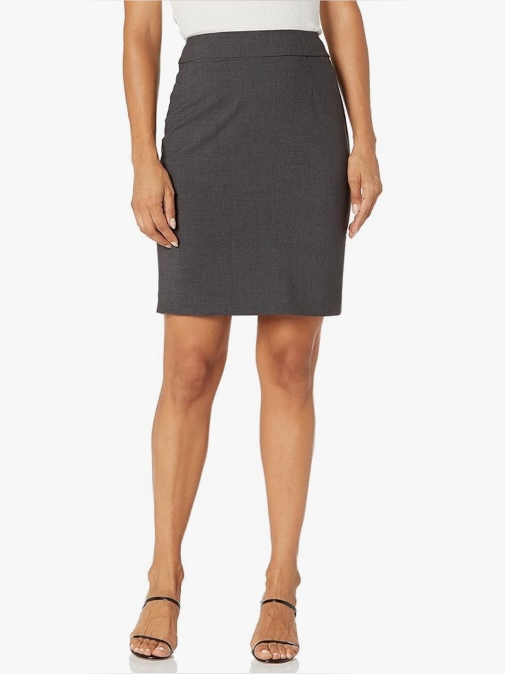 Calvin Klein Charcoal Gray Pencil Skirt BusinessWare size 10 Classic